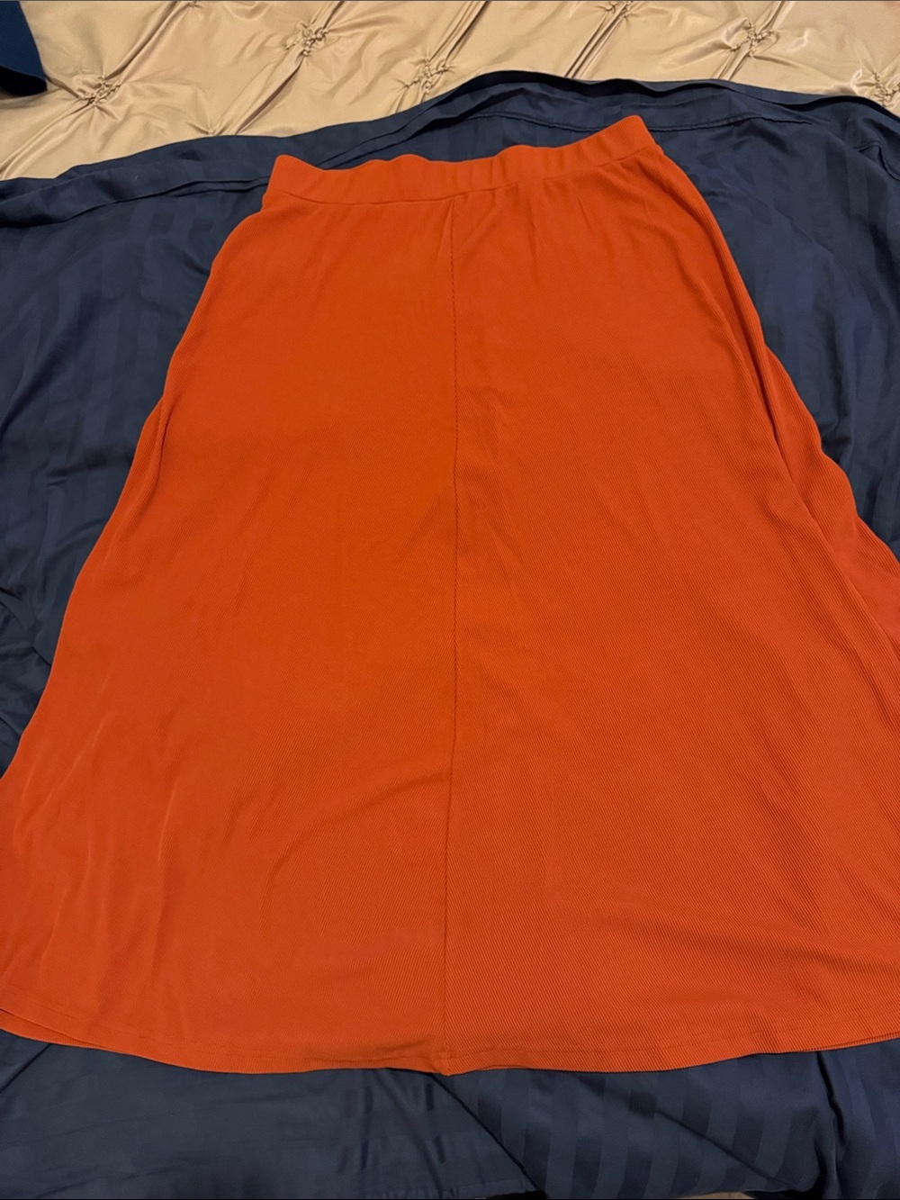 Women's Orange A-Line Skirt